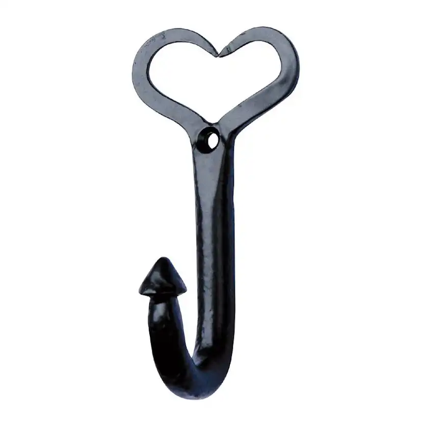 Klädkrok Millers 1-Krok Smide Svart 110 mm