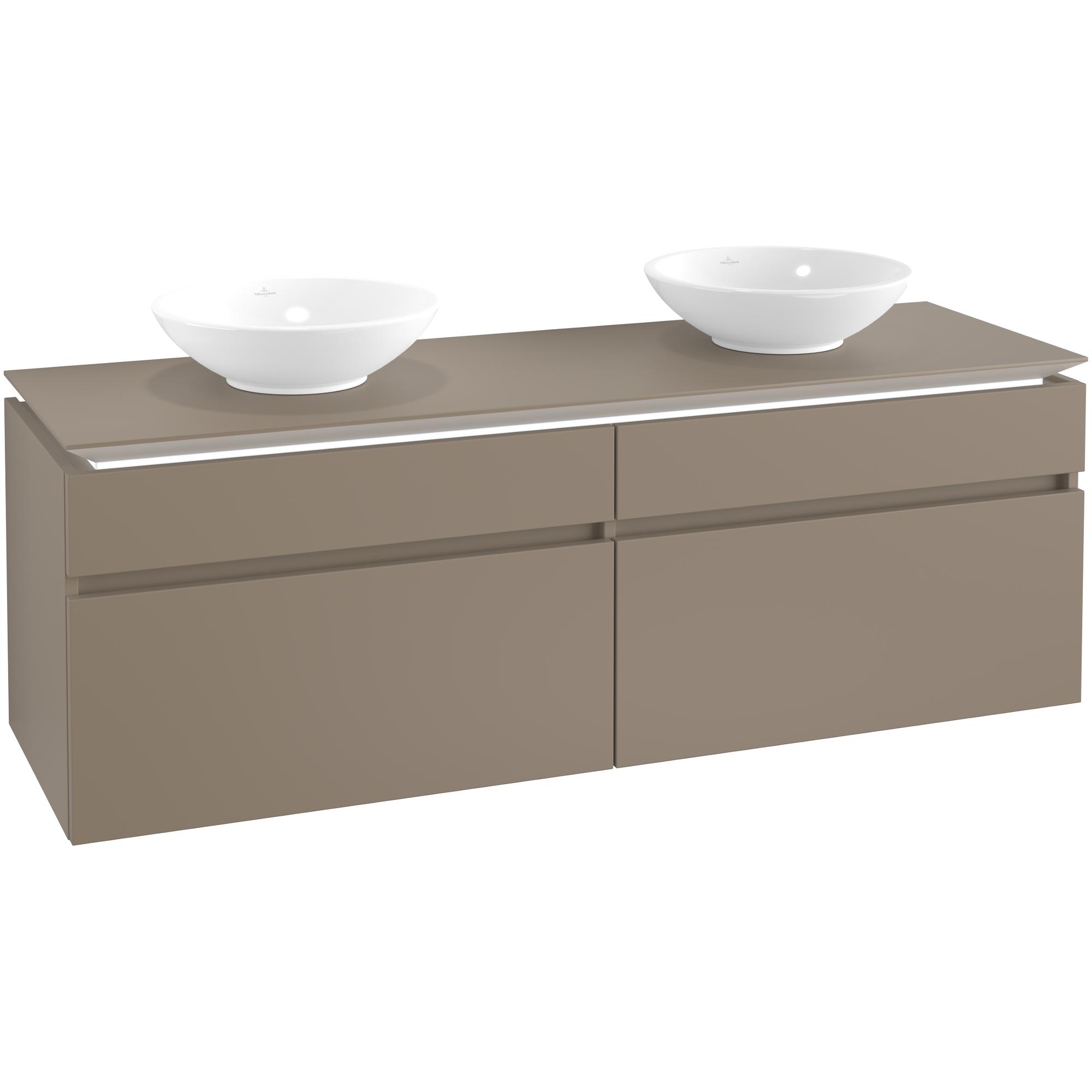 Tvättställsskåp Villeroy & Boch Legato 1600 med 4 Lådor för Två Tvättställ från Memento