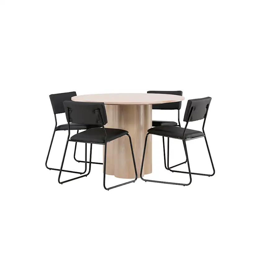 Matgrupp Venture Home Olivia med 4 Kenth Stolar Natur