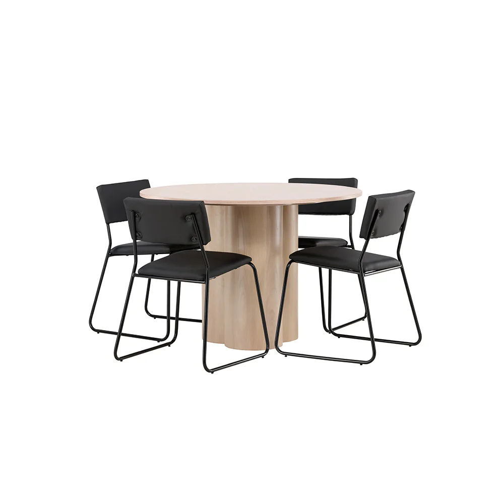 Matgrupp Venture Home Olivia med 4 Kenth Stolar Natur
