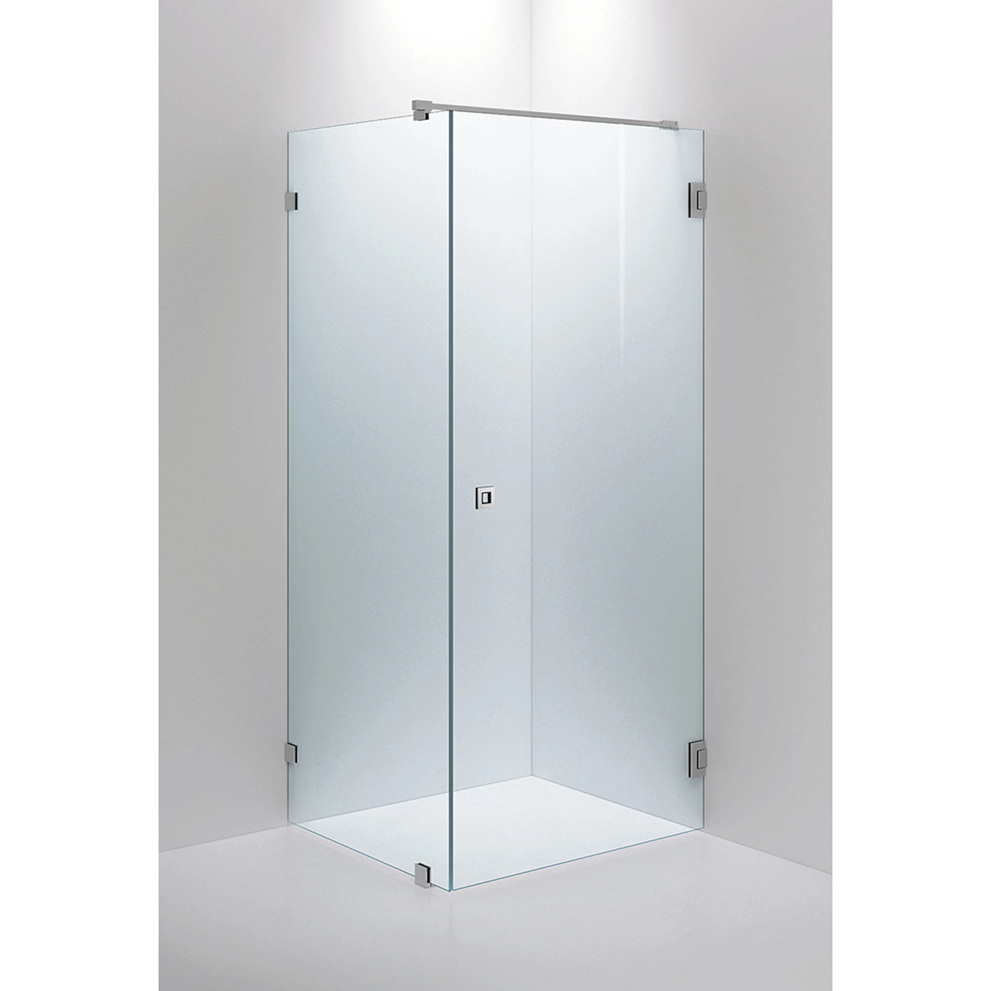 INR ARC 13 Klarglas Blank krom 800x900 Grepp Kvadrat Blank k 800x900 mm, Blank krom