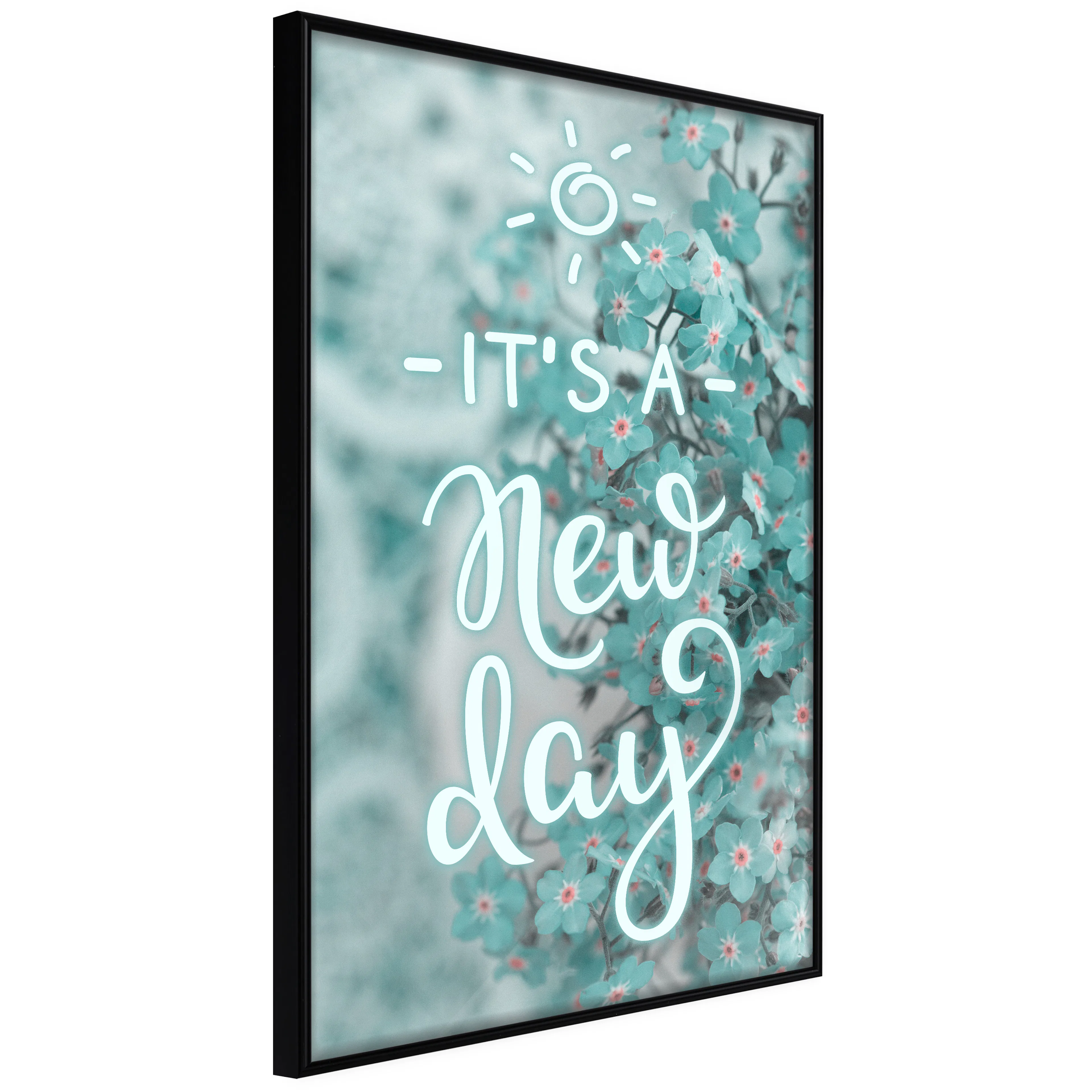 Affisch - It's a New Day [Poster] 20x30 Svart ram, 20x30 cm