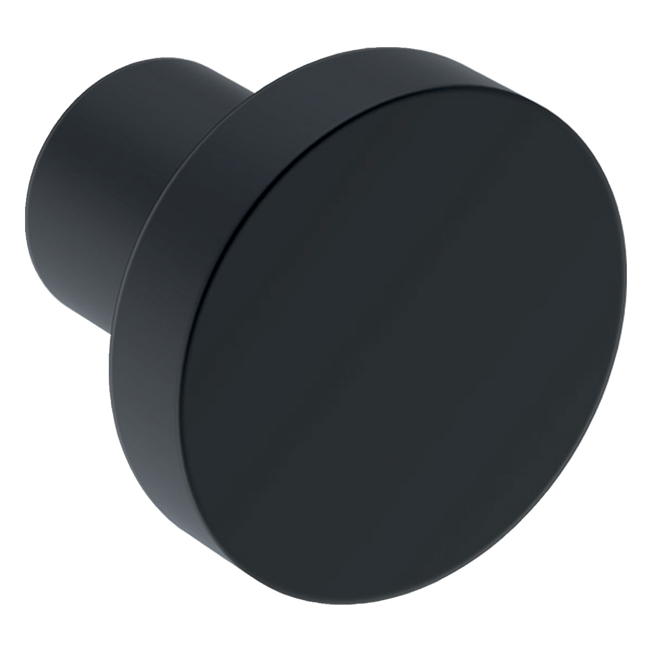 knopp rund: T=2.5cm, Svart Svart