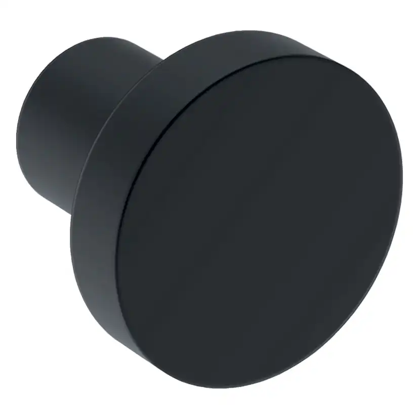 knopp rund: T=2.5cm, Svart Svart