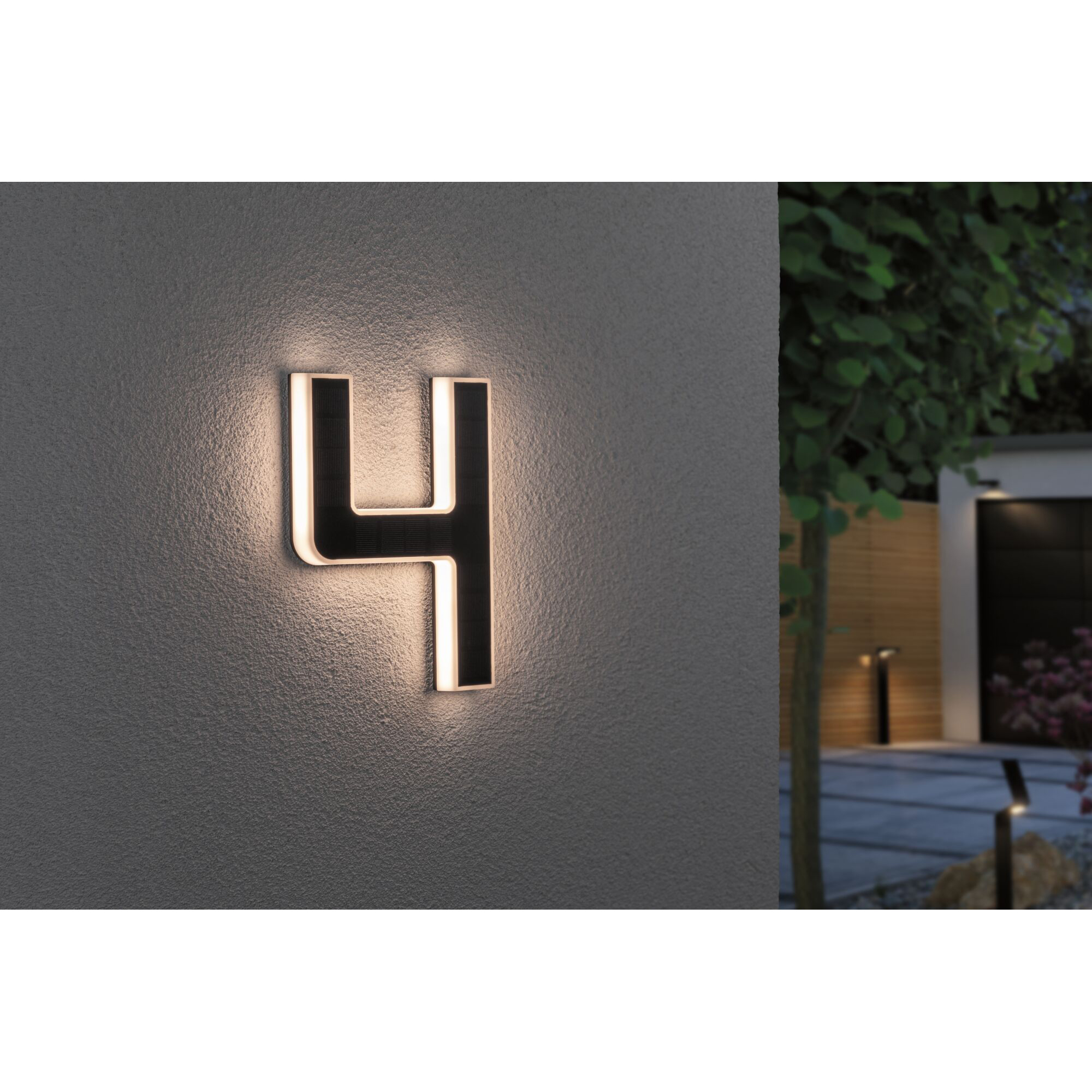 Fasadbelysning Solcell LED Paulmann Husnummer 0-9 med belysning inkl. utbytbart batteri IP44