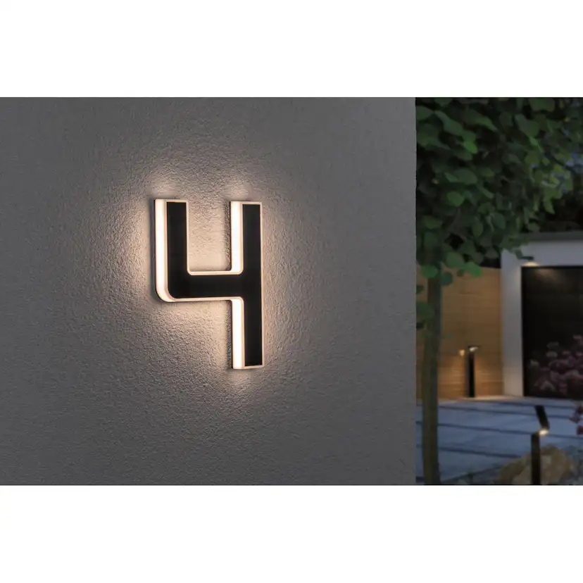 Fasadbelysning Solcell LED Paulmann Husnummer 0-9 med belysning inkl. utbytbart batteri IP44