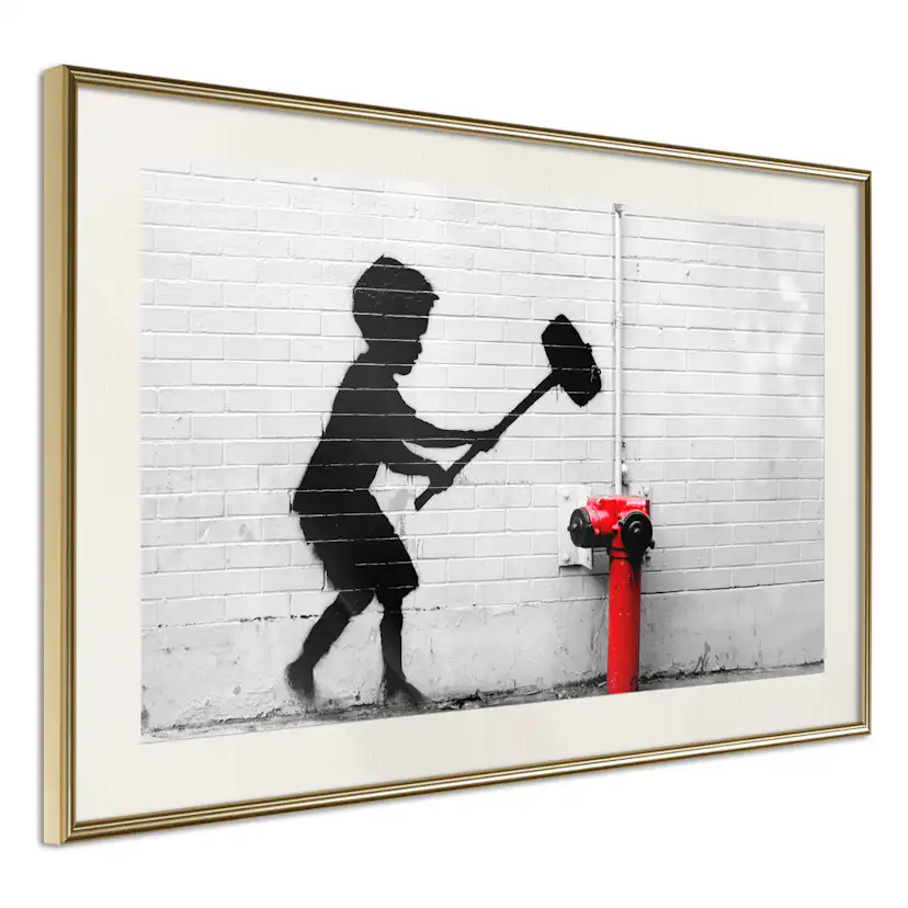 Poster Artgeist Affisch Destroy Hydrant