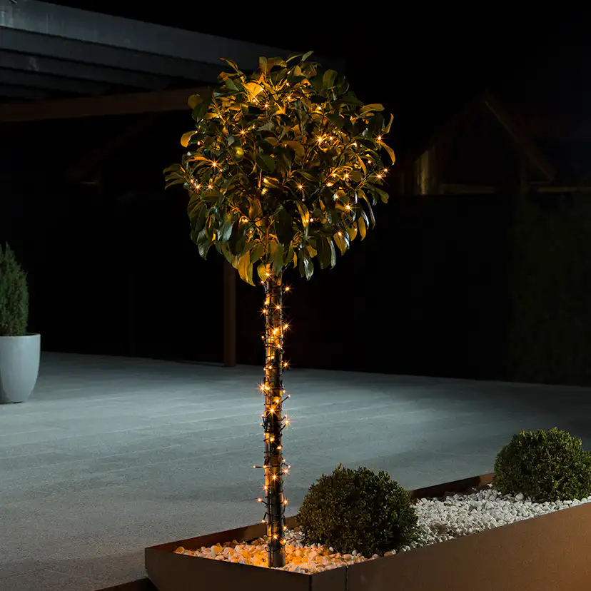 Ljusslinga Gnosjö Konstsmide 120 st Amber Gnistrande LED