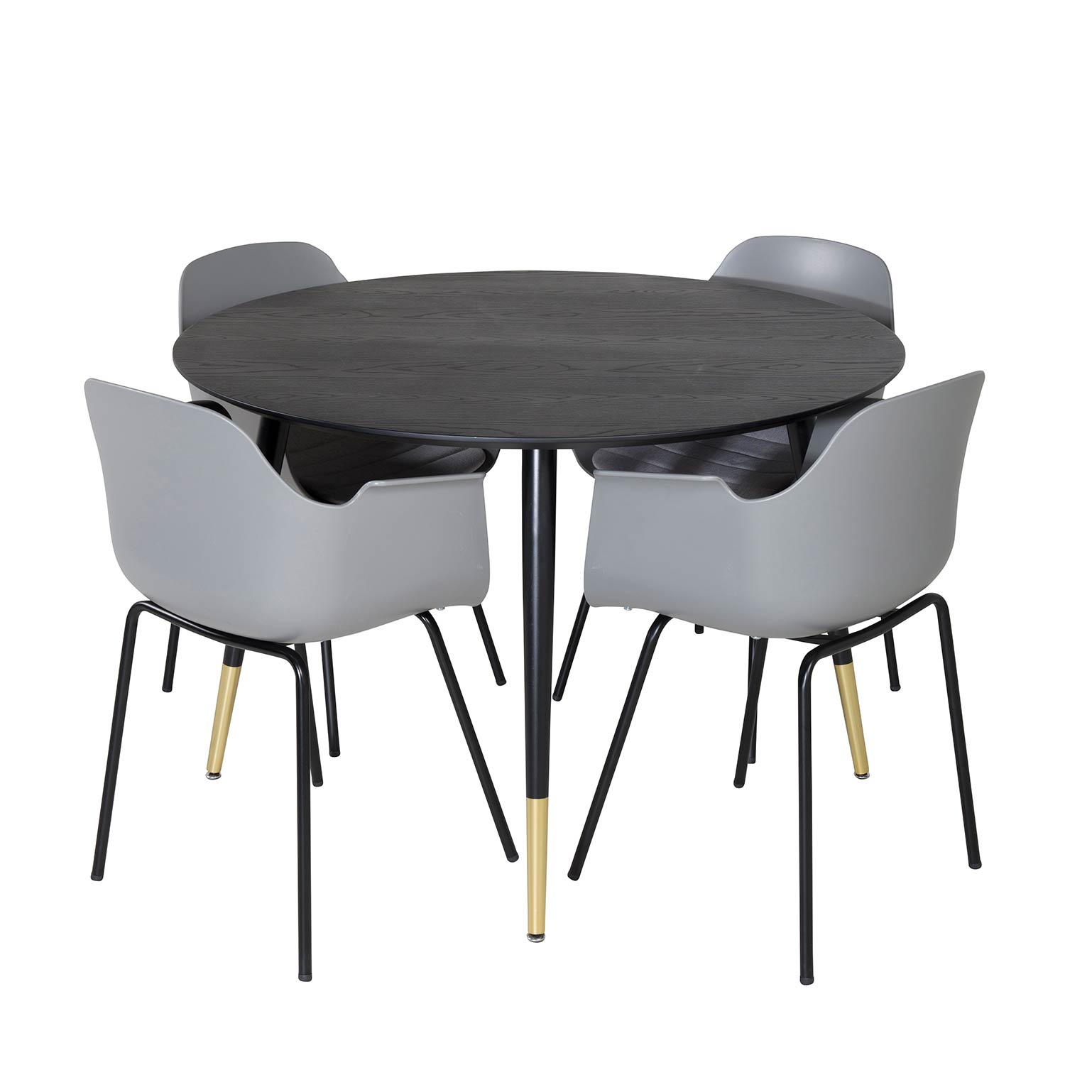 Matgrupp Venture Home Dipp Ø115 cm med 4 Comfort Stolar