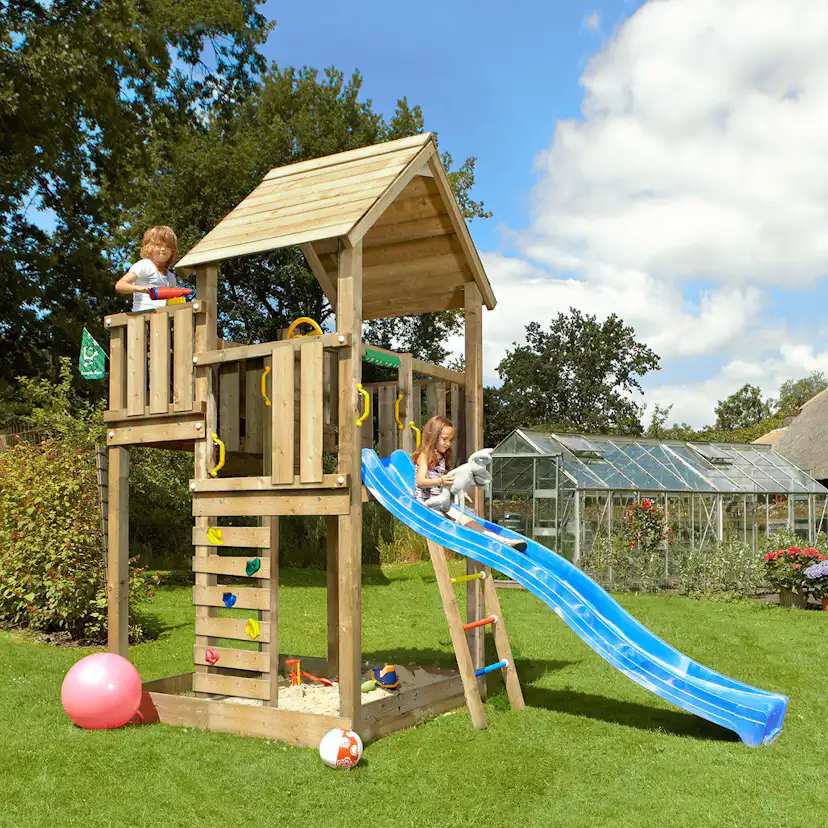 Lektorn Jungle Gym Palace 2.1 Blå Rutschkana
