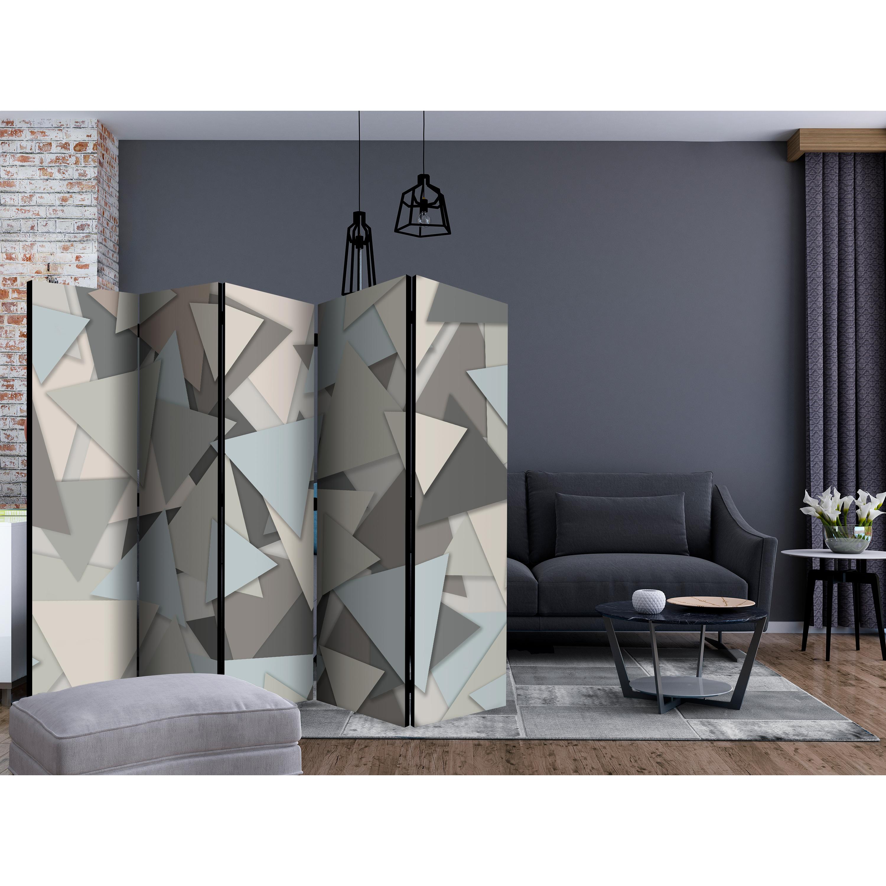 Rumsavdelare Skärmvägg Arkiio Geometric Puzzle II Trianglar 225x172 cm