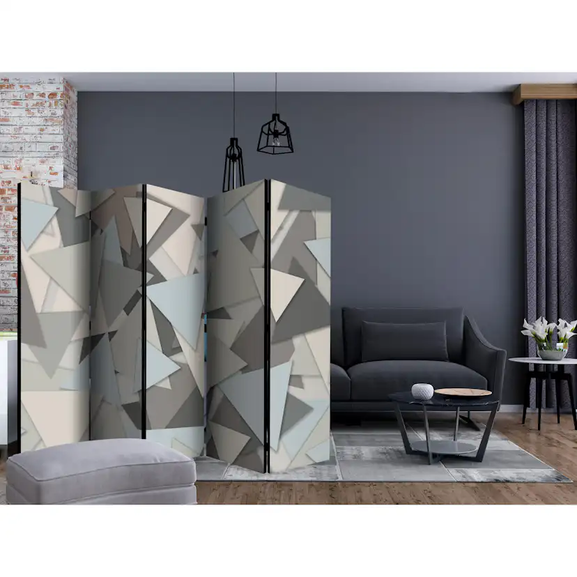 Rumsavdelare Skärmvägg Arkiio Geometric Puzzle II Trianglar 225x172 cm