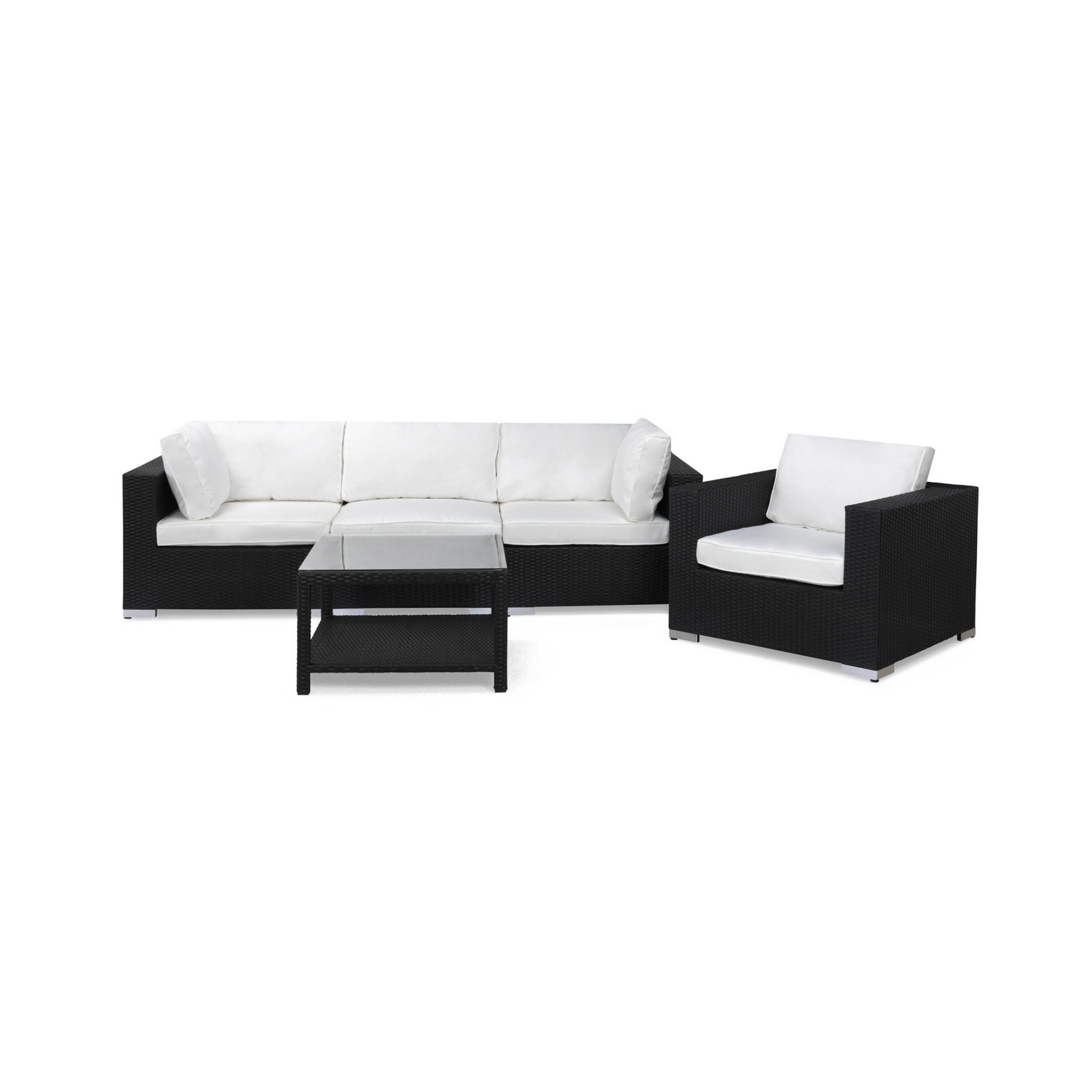 Loungegrupp Comfort Garden Bahamas 4-sits med Fåtölj och Bord 75x75