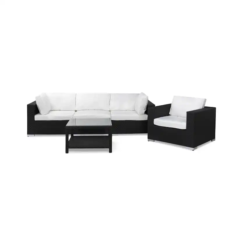 Loungegrupp Comfort Garden Bahamas 4-sits med Fåtölj och Bord 75x75