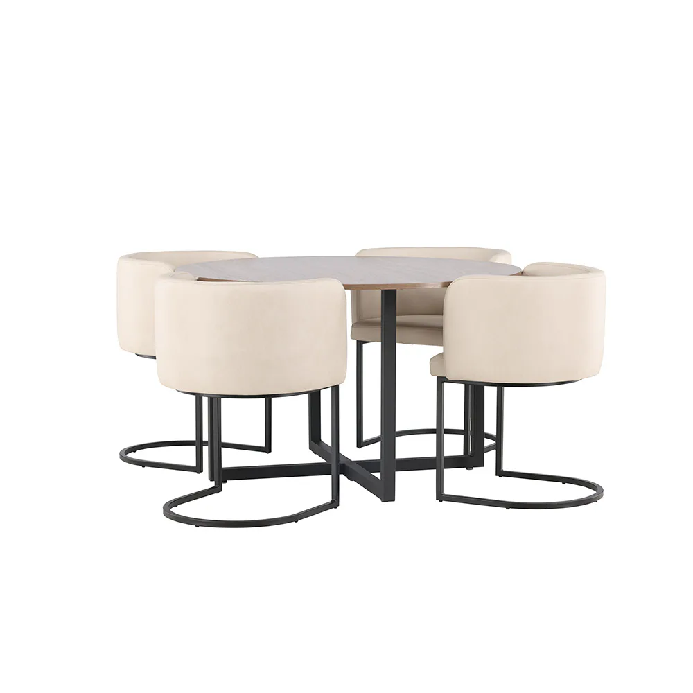 Matgrupp Venture Home Durango Ø 120 cm med 4 Simrishamn Stolar