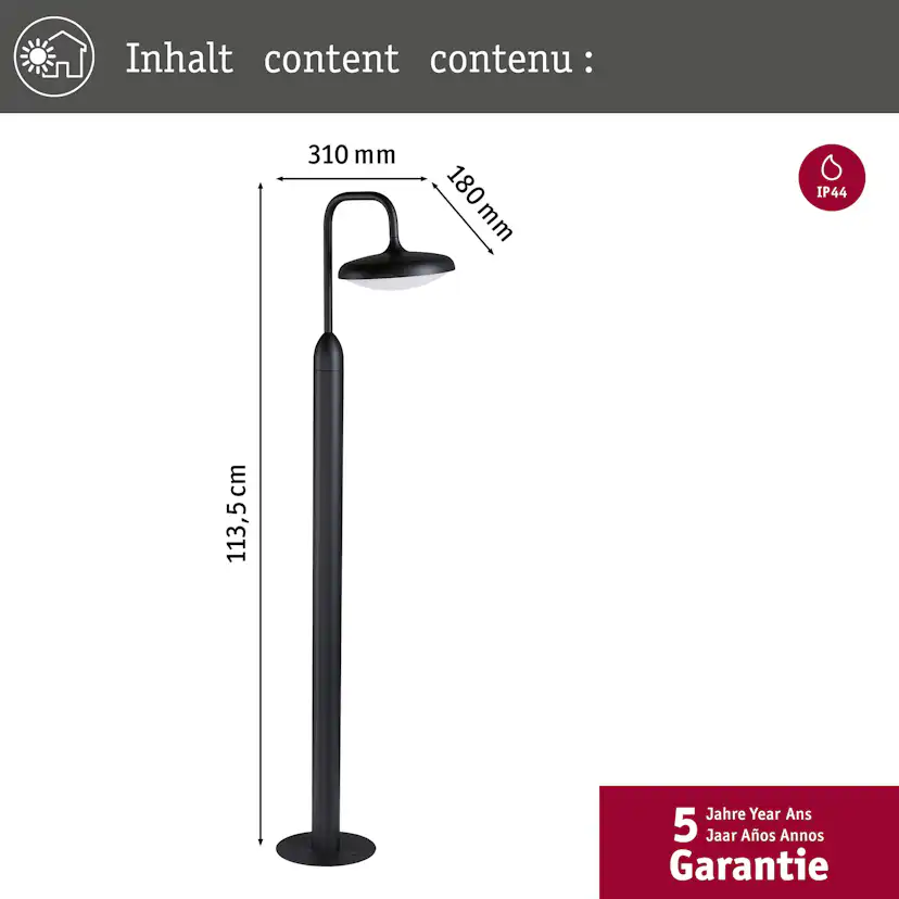 Pollare LED Paulmann Nostro Seawater Resistant IP44 230V