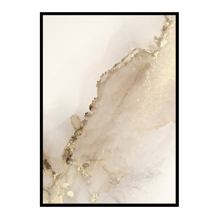 Poster Gallerix Gold Splash Watercolor No1