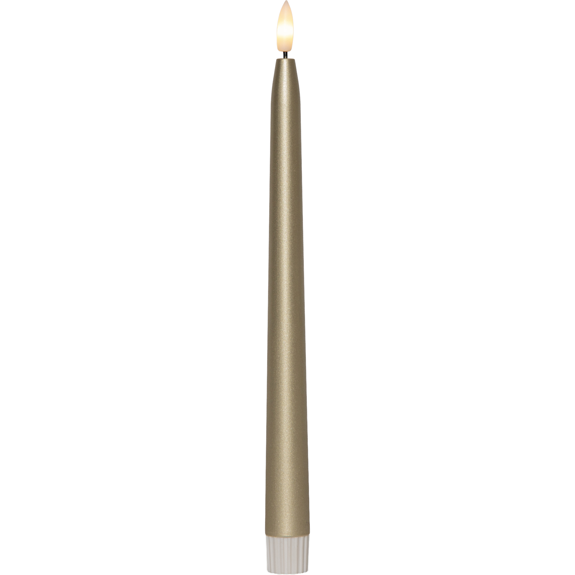 LED Antikljus 2-pack Flamme Metal Guld 28,6 cm
 Färg: Guld; Höjd 285 Mm