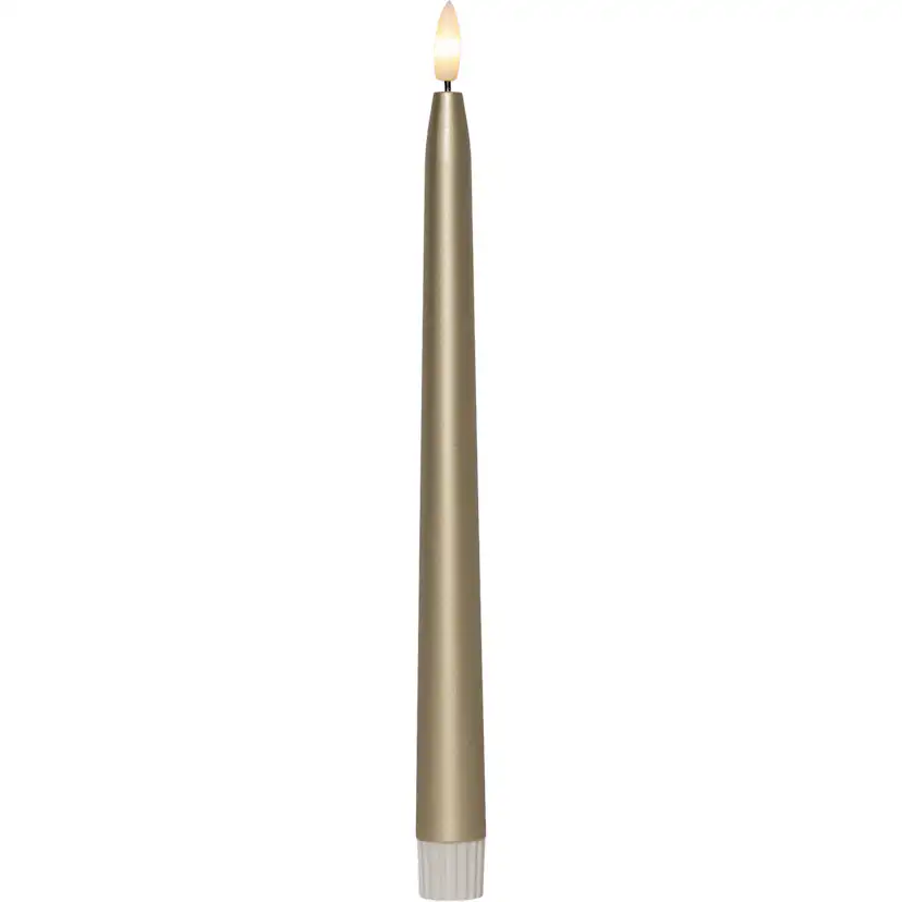 LED Antikljus 2-pack Flamme Metal Guld 28,6 cm
Färg: Guld; Höjd 285 Mm