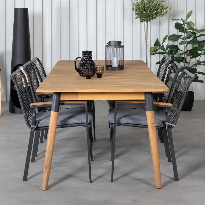 Matgrupp Venture Home Julle med 6 Darri Matstolar