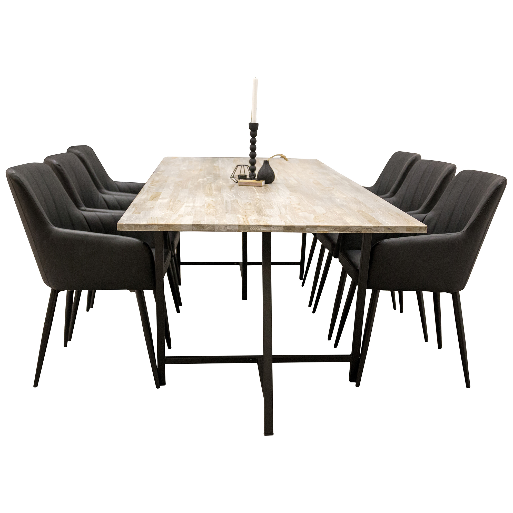 Matgrupp Venture Home Jenni med 6 Corina Stolar Konstläder