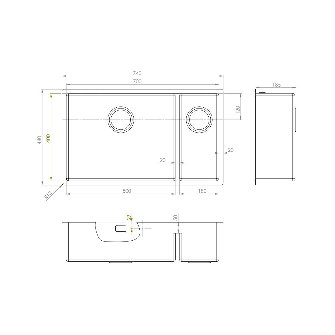 Diskho Strand Stainless ST70-D