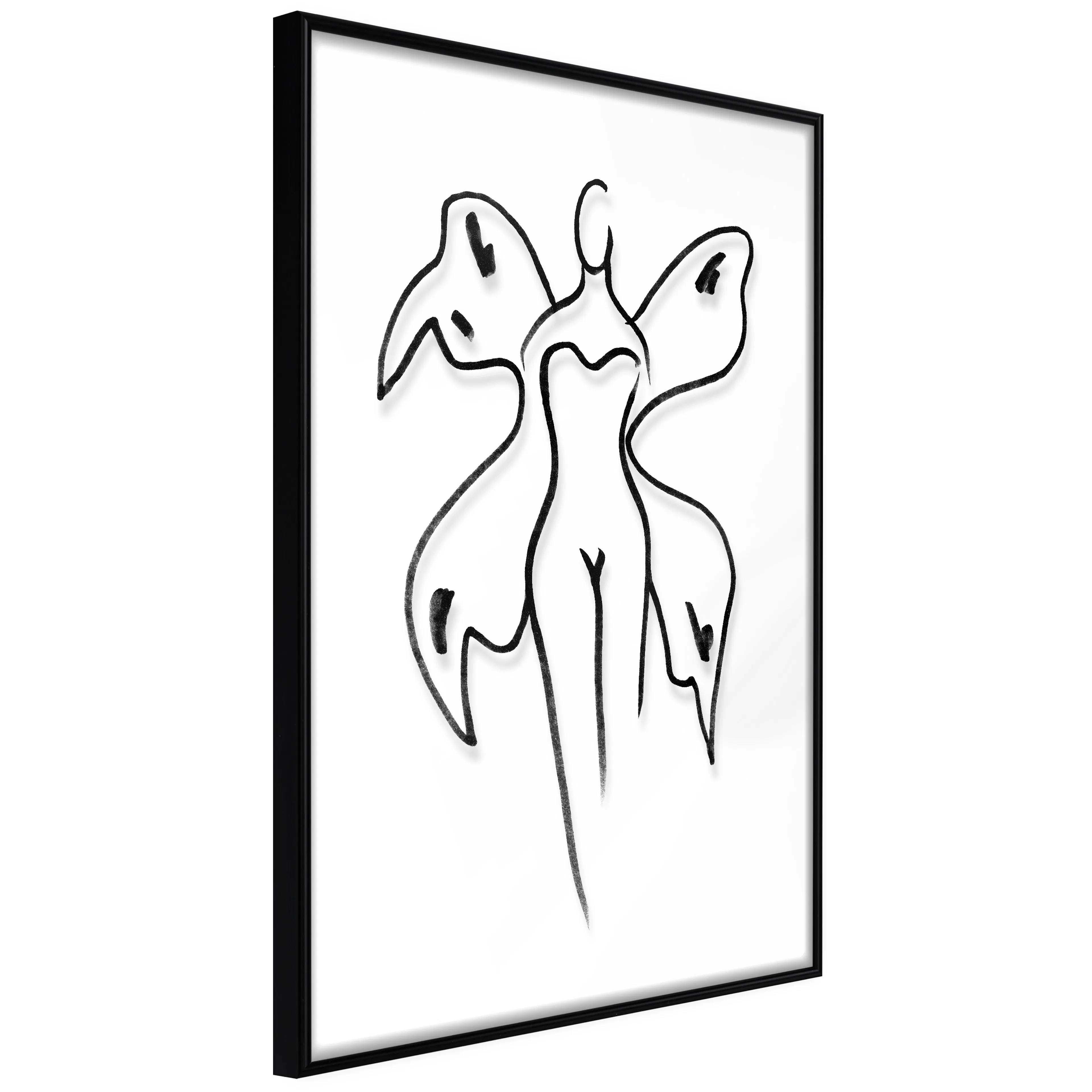 Affisch - Butterfly Woman [Poster] 20x30 Svart ram, 20x30 cm
