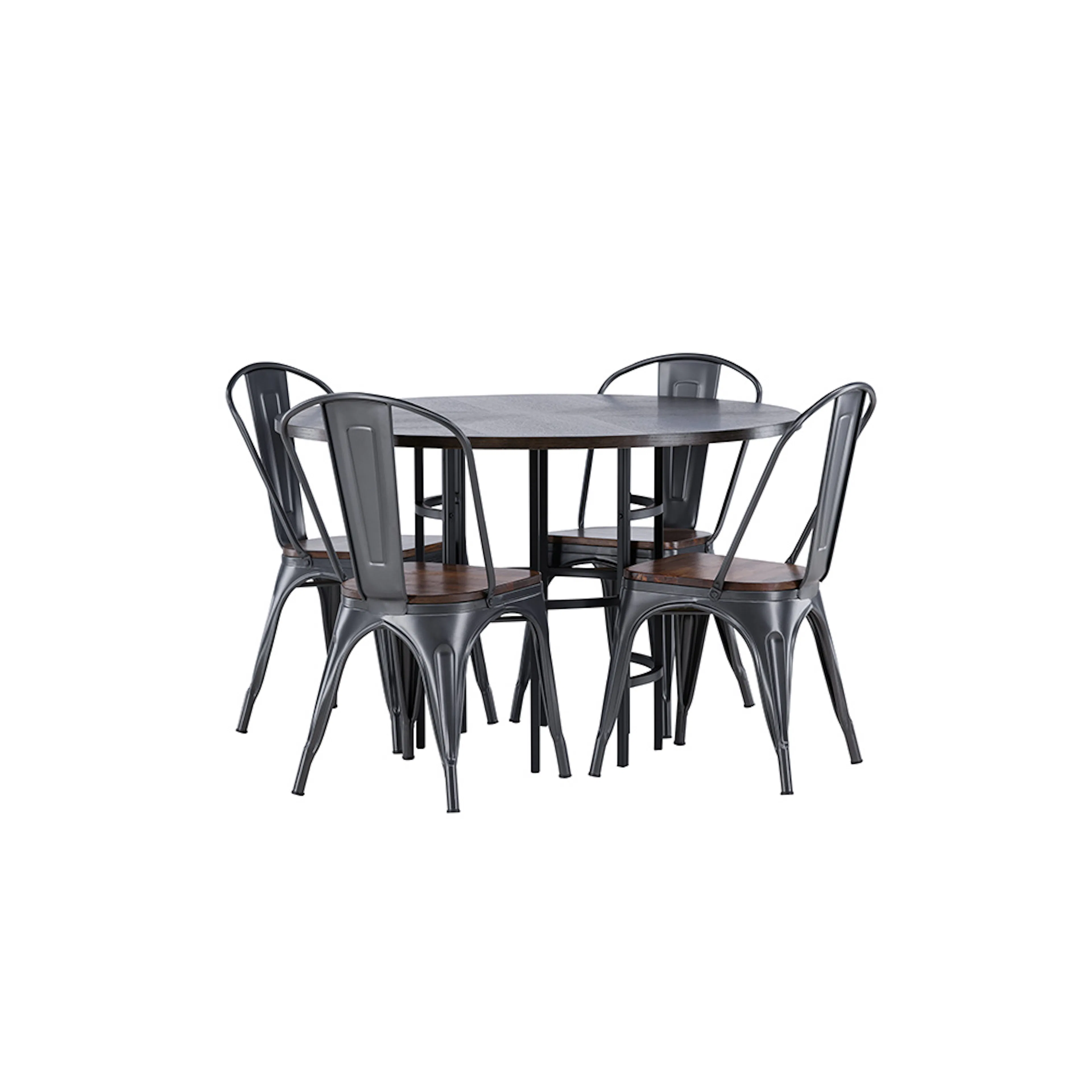 Copenhagen Dining Table - Black / Mocca Veneer +Tempe Dining Mocka/Valnöt