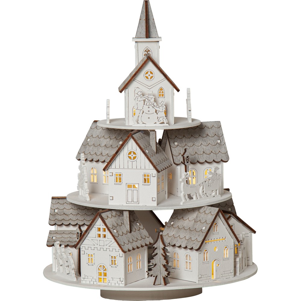 Julby Star Trading Grauberg med Belysning & Musikspel