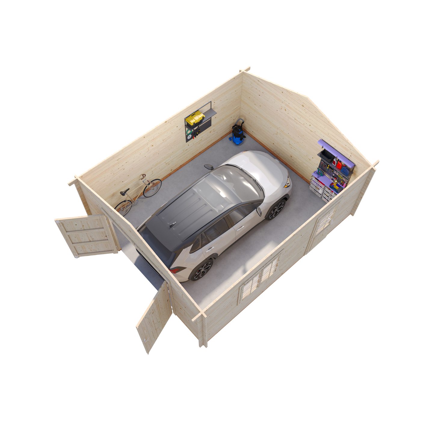 Roger 23,9 m2 with wooden gate Brun dippad