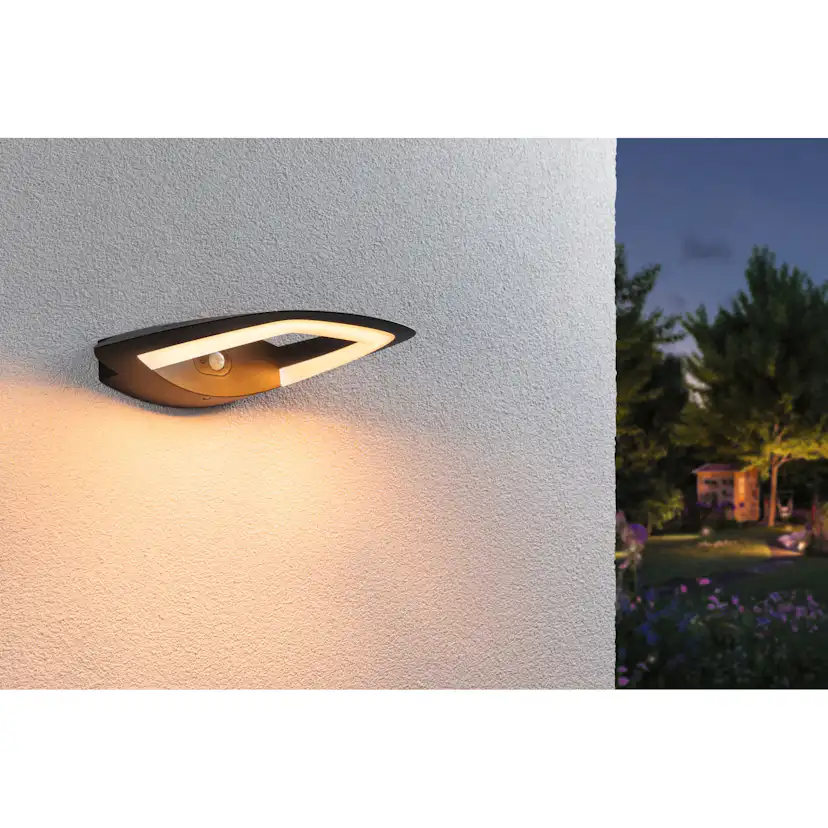 Fasadbelysning LED Paulmann Akena med Skymningsstyrd rörelsedetektor IP44 230V
