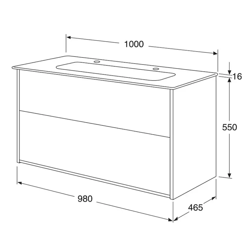 Tvättställsskåp Gustavsberg Artic 100 cm