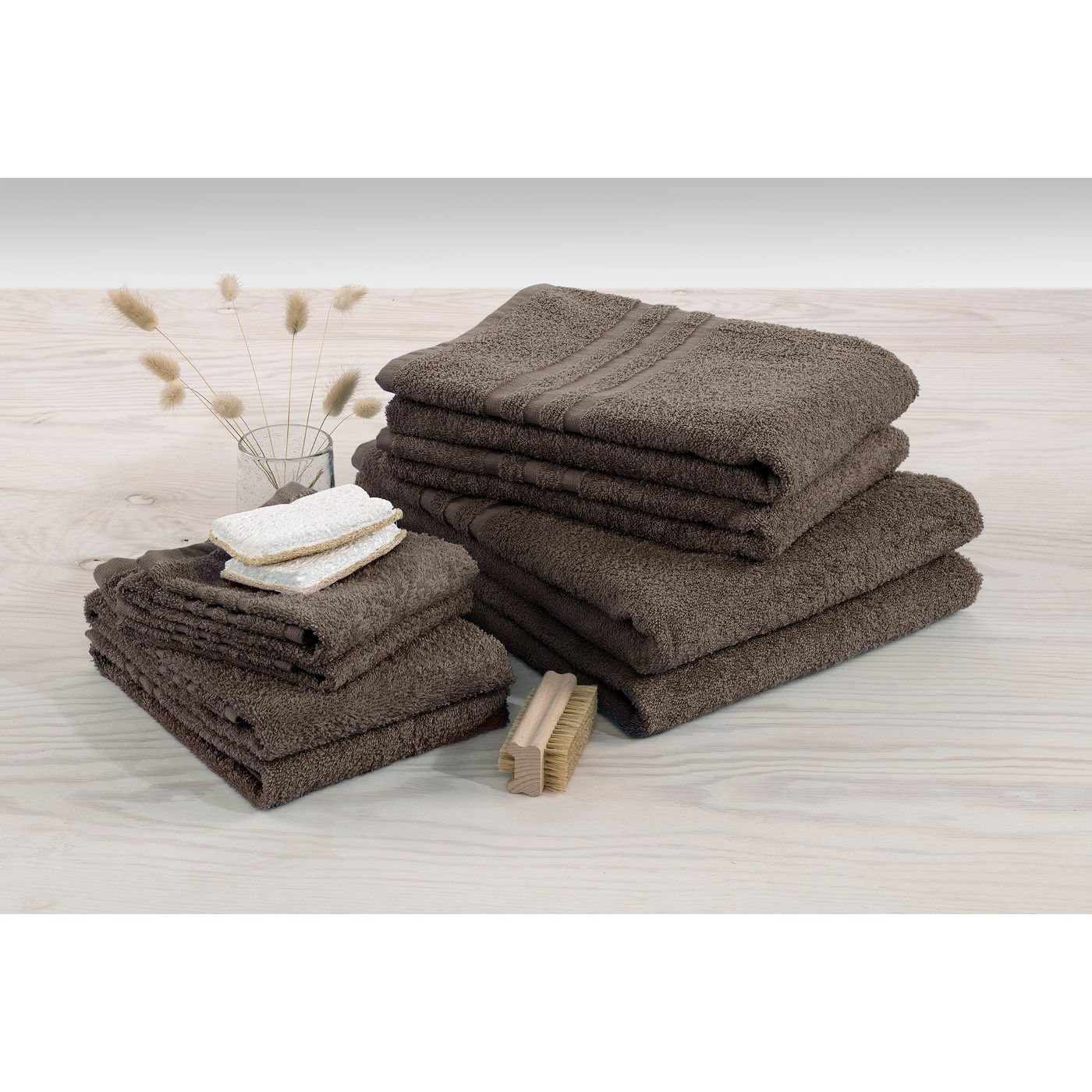 Gästhandduk Borganäs of Sweden Basic Frotté Brun