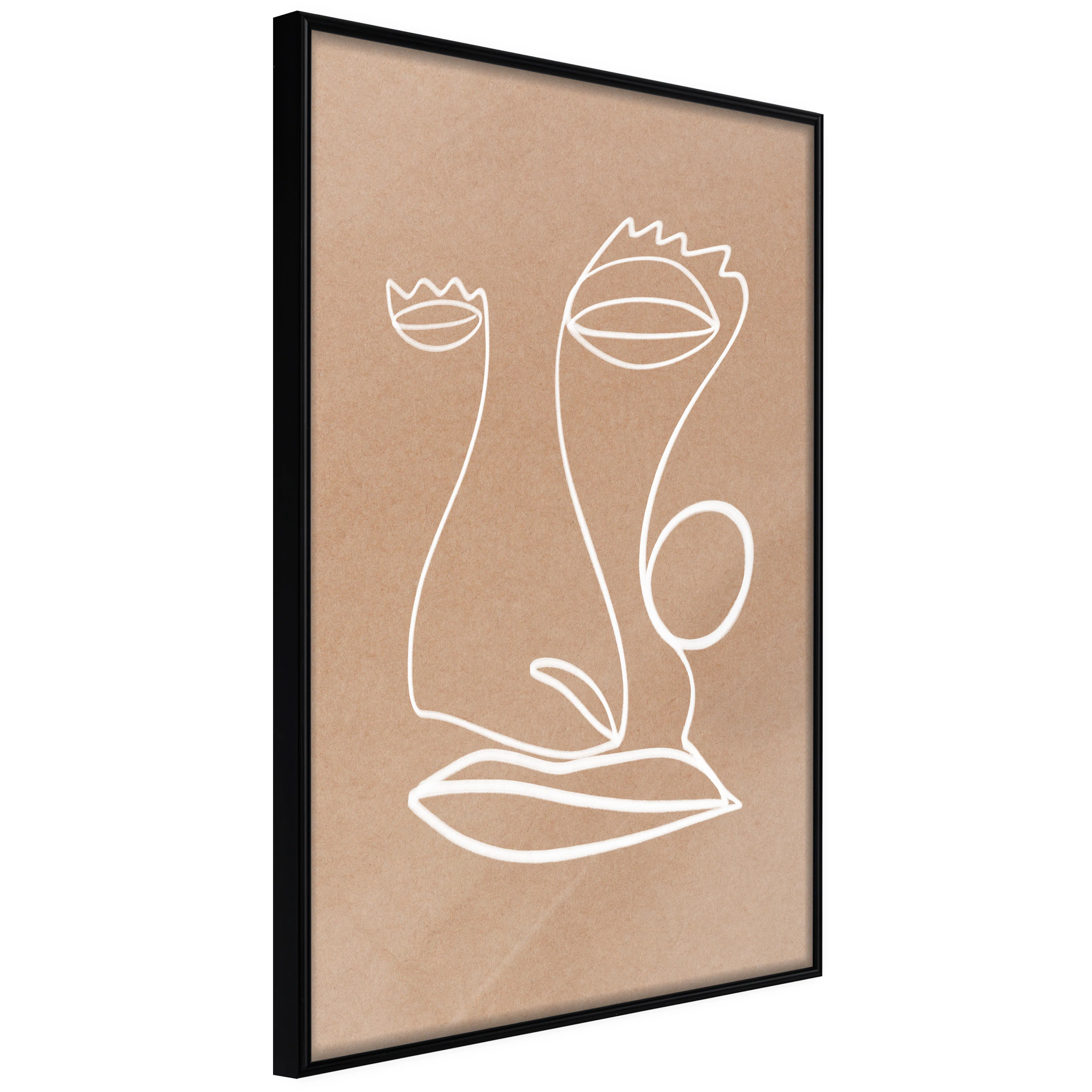 Affisch - White Portrait [Poster] 20x30 Svart ram, 20x30 cm
