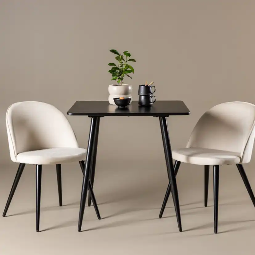Polar Dining Table 75x75 cm - Black / Black Svart