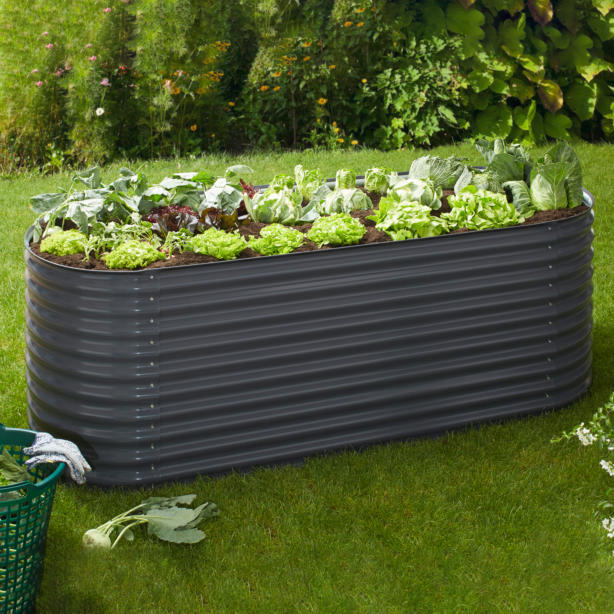 Odlingslåda Metalcraft Galvaniserat Stål 240 cm