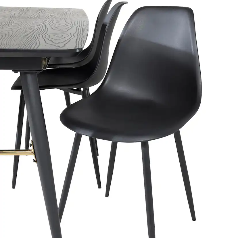 Matgrupp Venture Home Guld med 6 Pop Stolar