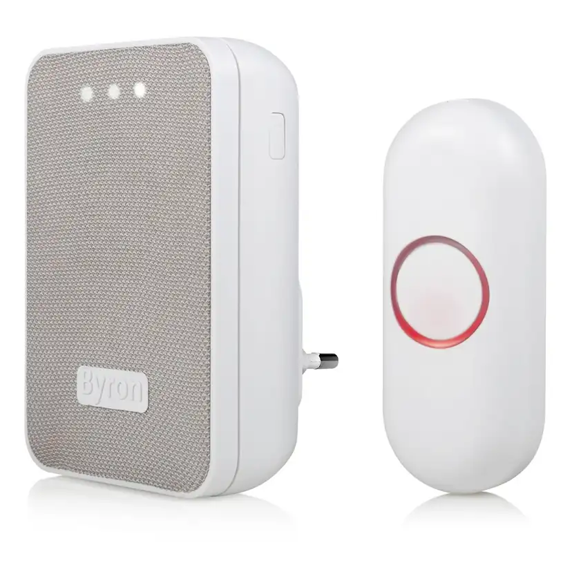 Trådlös Dörrklocka Byron Med Tygfront Plug-in 230V