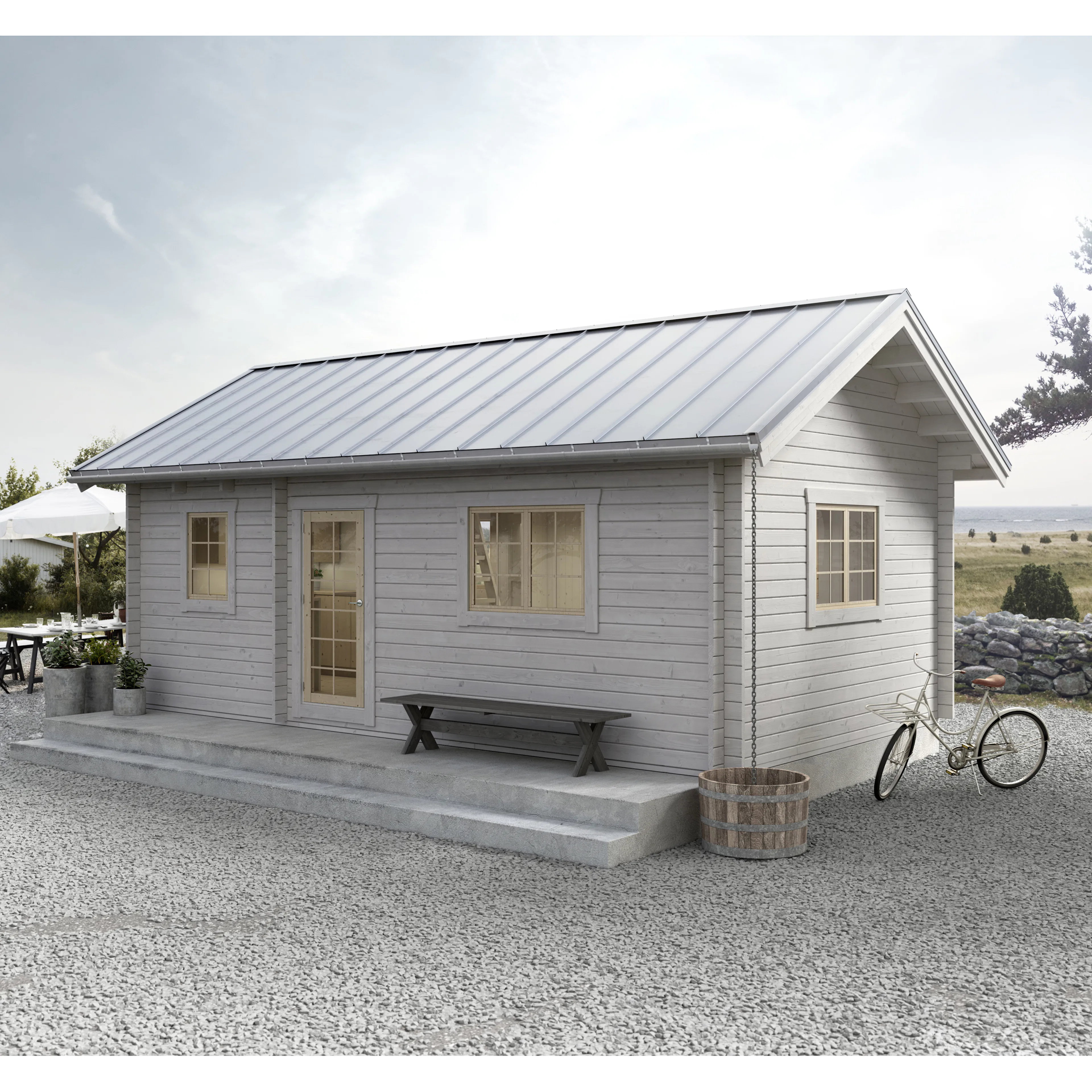 Attefallshus Baseco Storsjö 30 m2 Stuga med Loft