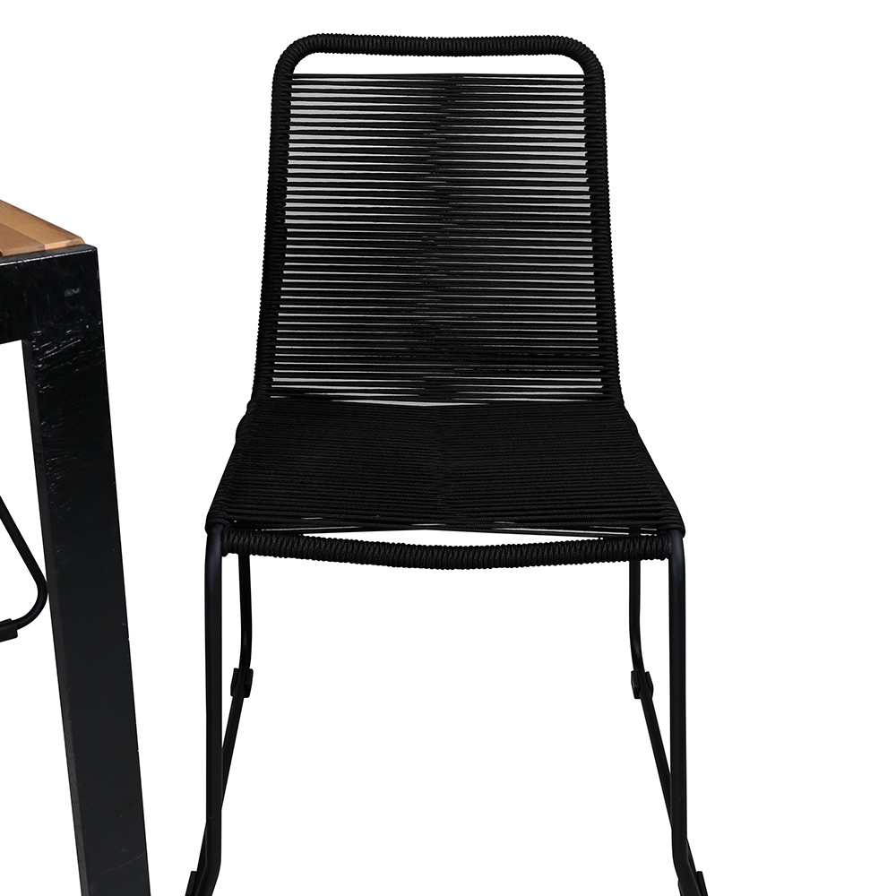 BoisDiningtable205*90cm-LindosStackingChair-LatteRope_6 Beige