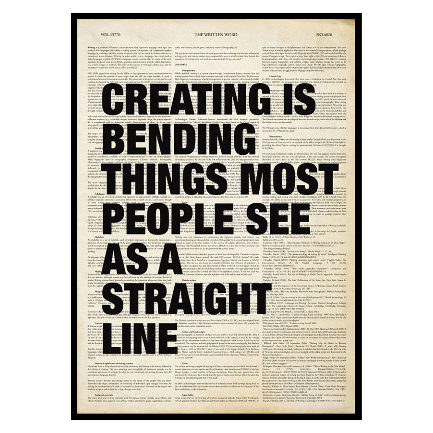 Poster Gallerix Creating Is Bending