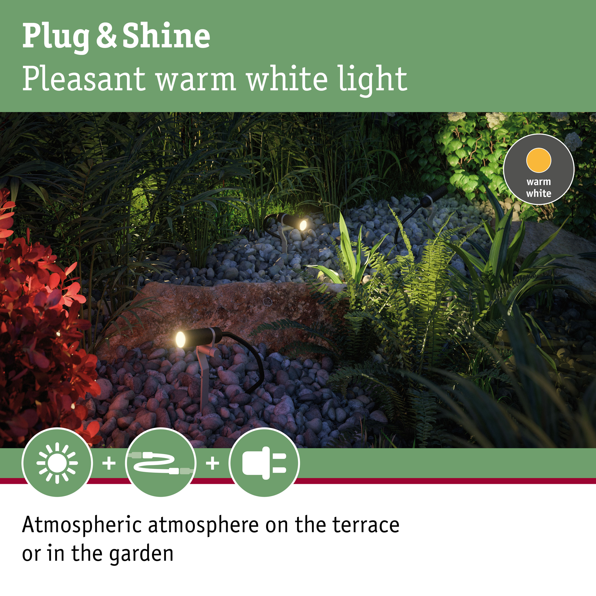 Spotlight Paulmann Plantini Plug & Shine LED IP65 24V