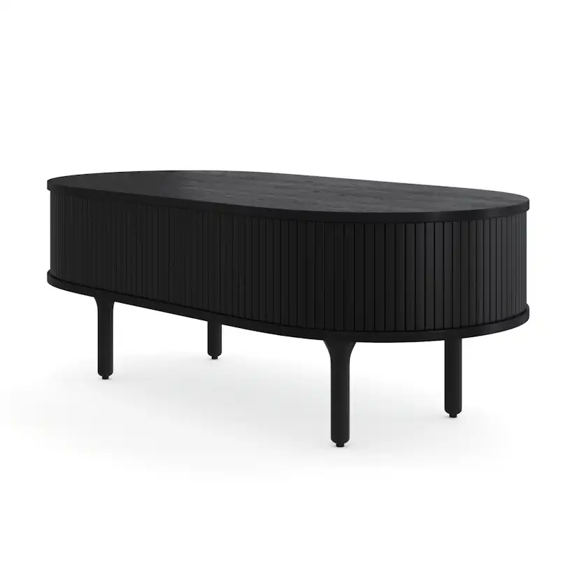 Soffbord Bark Noira Ovalt Bord med Förvaring 118cm