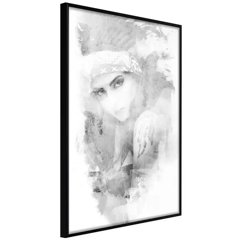 Poster Artgeist Affisch Ethnic Look Svart/Vit