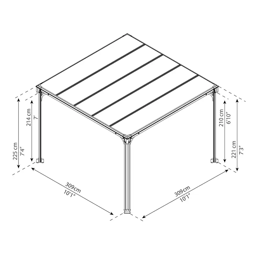 Paviljong Canopia By Palram Milano 3000