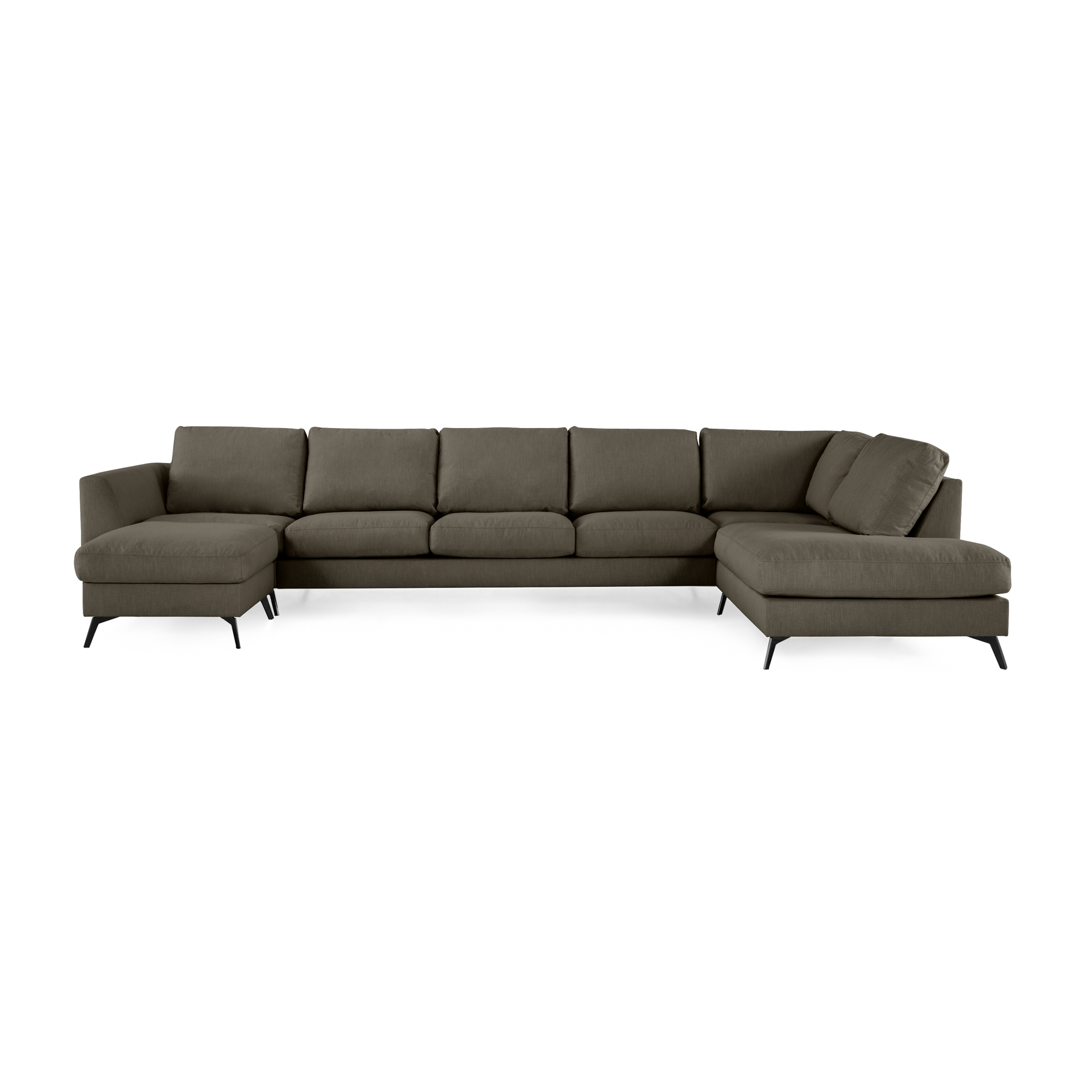 6-sitssoffa Scandinavian Choice Ocean Lyx U-formad med Schäslong 395 cm inkl Fotpall