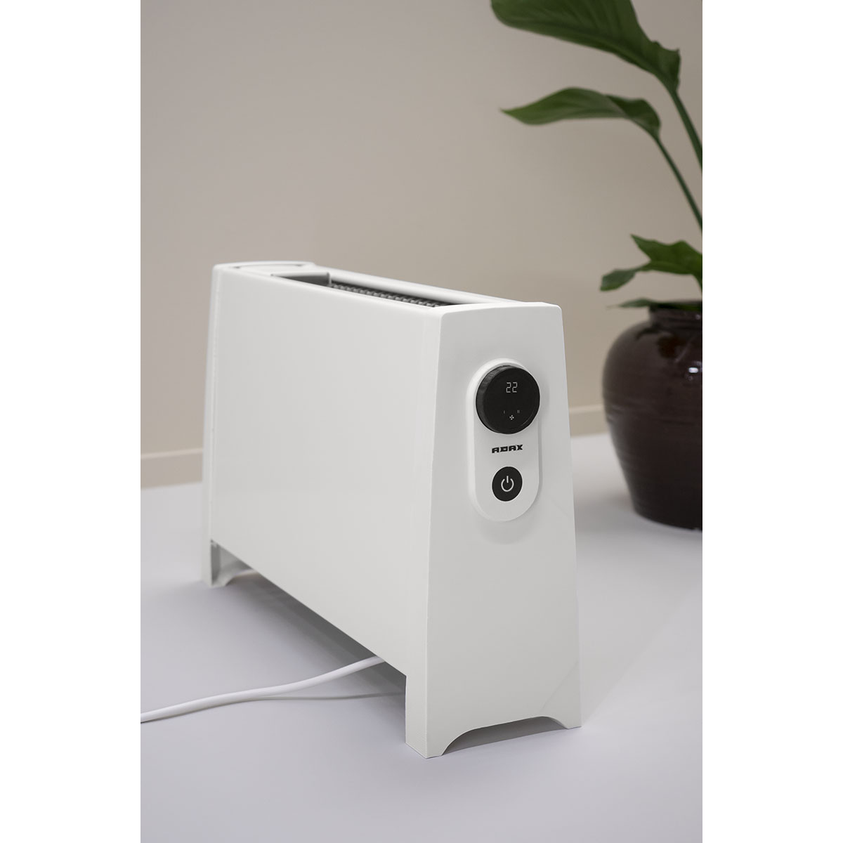 El-element Adax Vilje VG1120 DTFW Vit Fristående Golvradiator