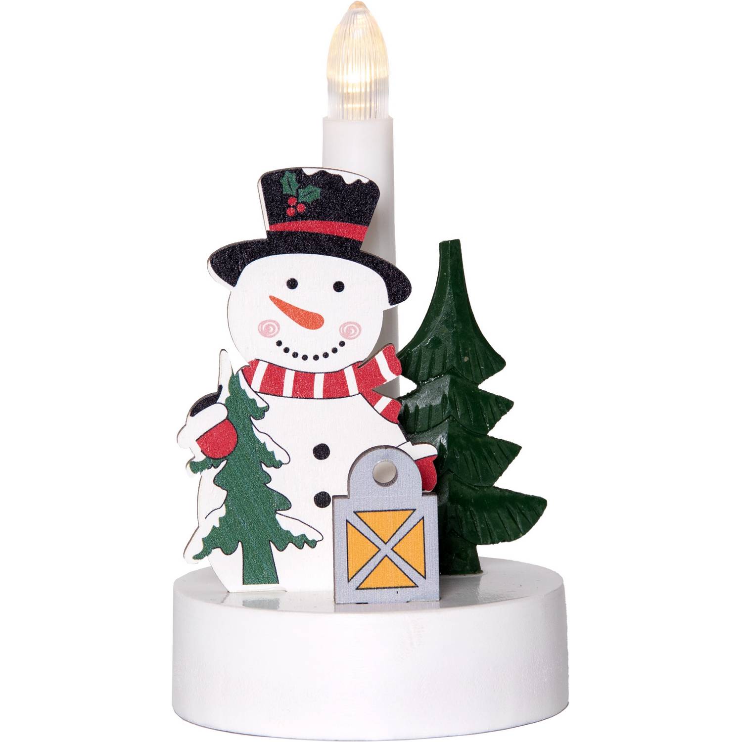 Adventsljusstake Star Trading Billy 1 Ljus Snögubbe