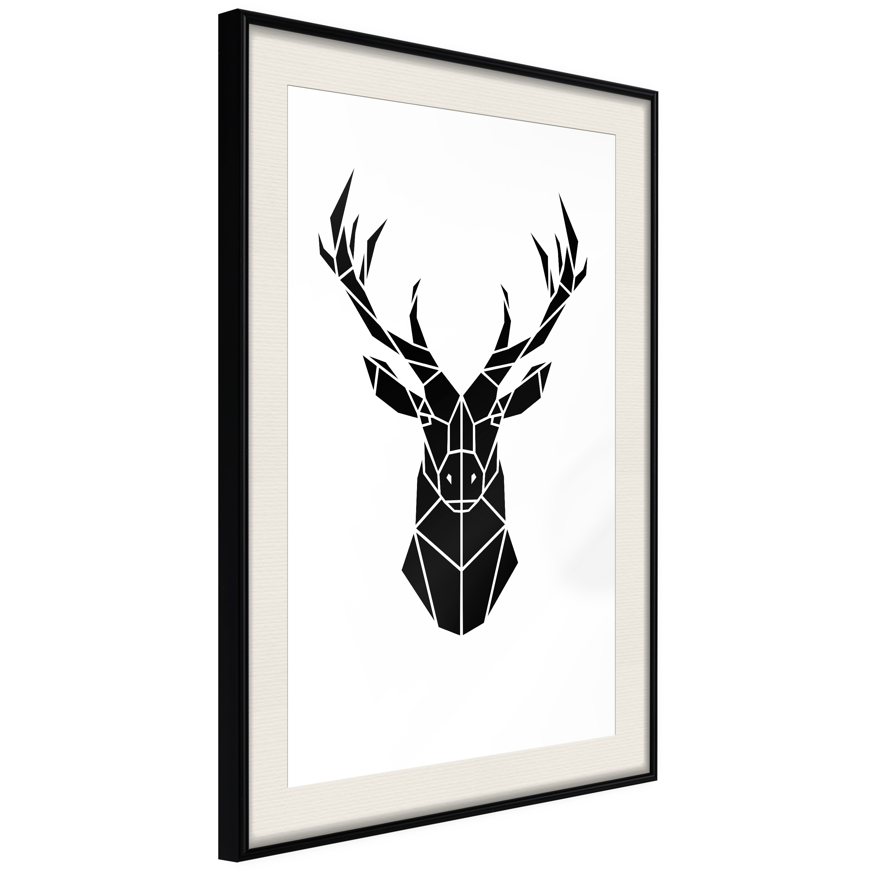 Affisch - Harmonious Deer [Poster] 40x60 Svart ram med passepartout, 40x60 cm