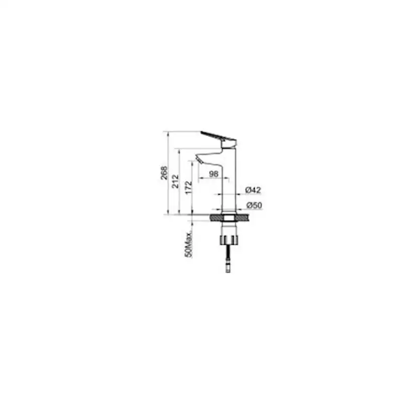Tvättställsblandare Scandtap Steel Retro High